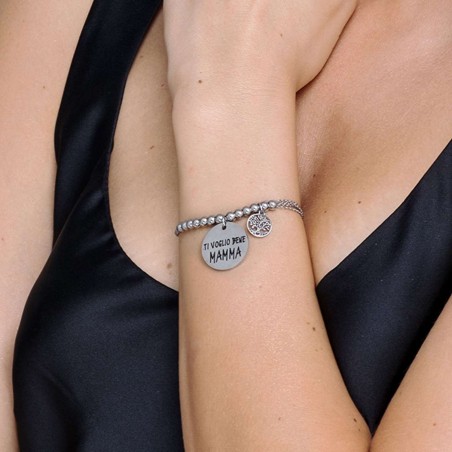 Bracciale Acciaio "Ti Voglio Bene Mamma" - immagine 2