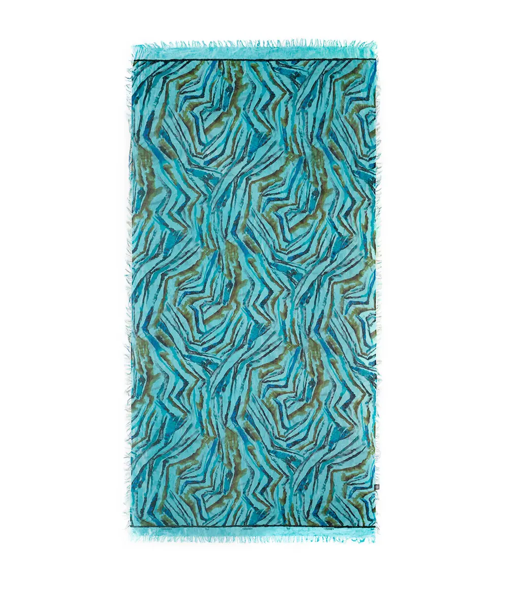 Foulard De Kooning Turchese - immagine 2