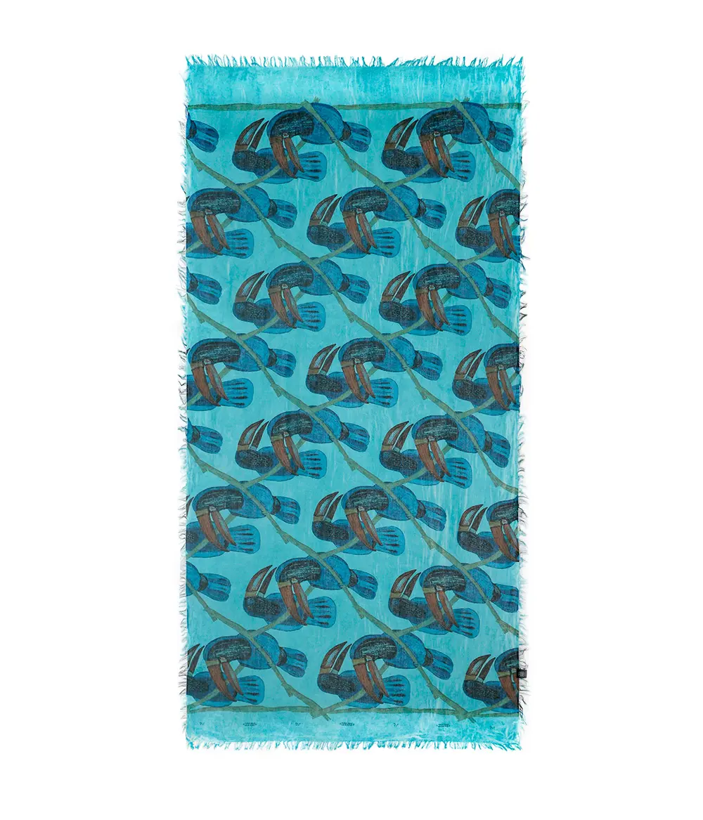 Foulard Magritte Turchese - immagine 2