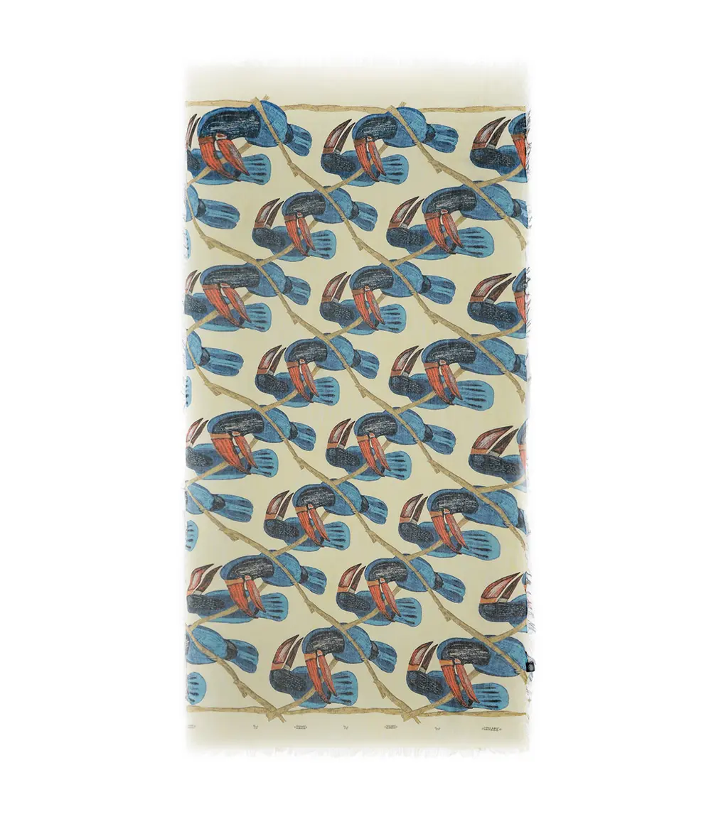 Foulard Magritte Giallo Pallido - immagine 2