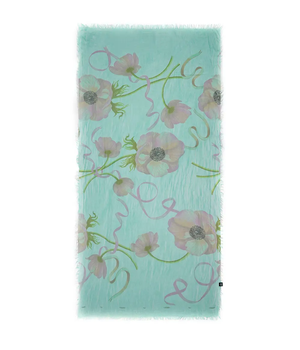 Foulard O'Keeffe Azzurro Acqua - immagine 2